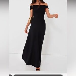 Staud maxi black artistry dress